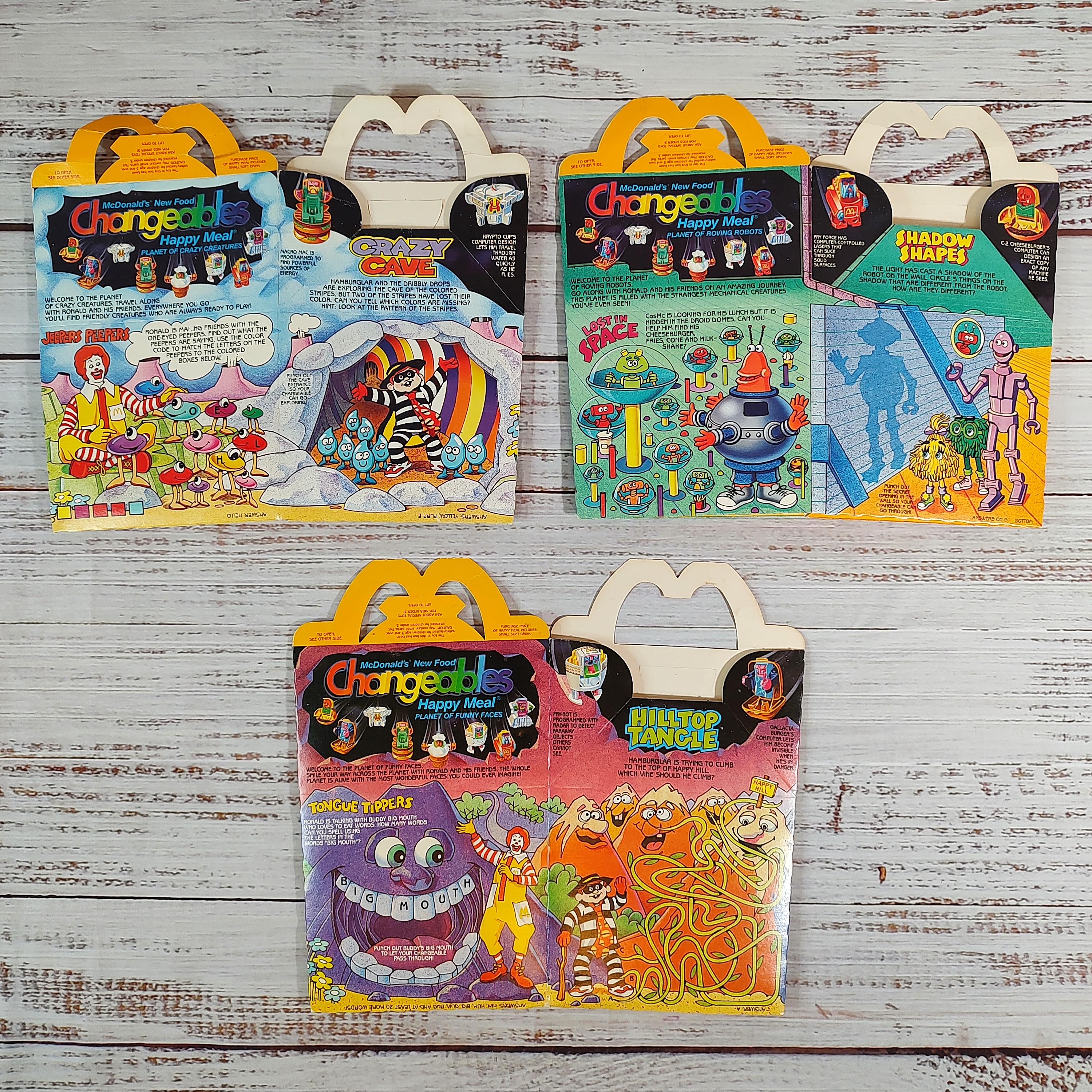 Vintage Changables Mcdonalds Happy Meal Box Happy Meal / Happy