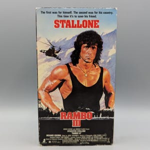 Rambo III 3 VHS / Vintage Video VHS Tape / Retro Movie Film / 1990s 90s