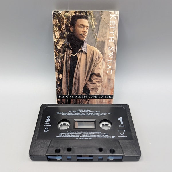 Keith Sweat I'll Give All My Love To You Single / Vintage Cassette Tape / 1980s 80s / 1990s 90s