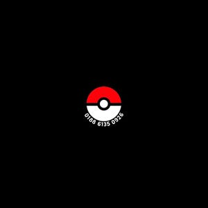 May include: A red and white graphic of a Poké Ball on a black background. The Poké Ball has a white center with the numbers 0188, 6135, and 0926 in a circle around it.