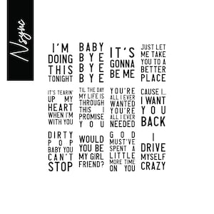 90s boy band Lyrics Vinyl Cup Stickers | Bachelorette, Party, It's Gonna be Me, Bye Bye Bye, Listening Party, Karaoke