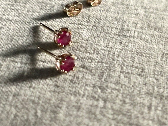 14k Ruby Earrings - image 6