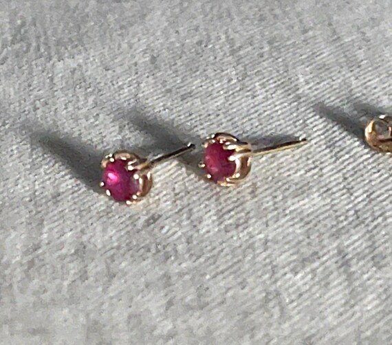 14k Ruby Earrings - image 1