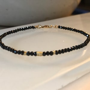 Black Spinel 18k Bracelet