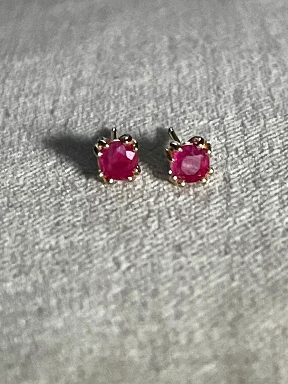 14k Ruby Earrings - image 2