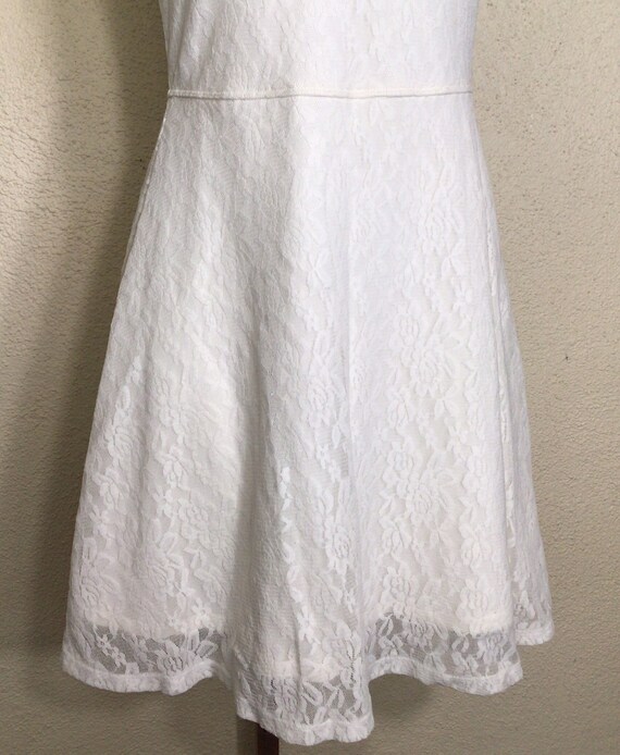 00s Hollister White Floral Lace Cap Sleeve Babydo… - image 5