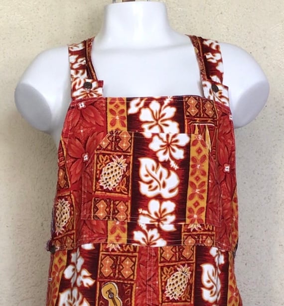 Vintage 80s Hawaiian Jumpsuit Romper: Aloha Tiki … - image 3