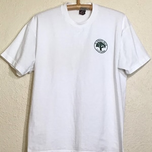 Vintage 80s / White Green Shirt / El Dorado Hills / California /Fruit Of The Loom /Single Stitch /Unisex Tee /Short Sleeves /Beach Lifestyle