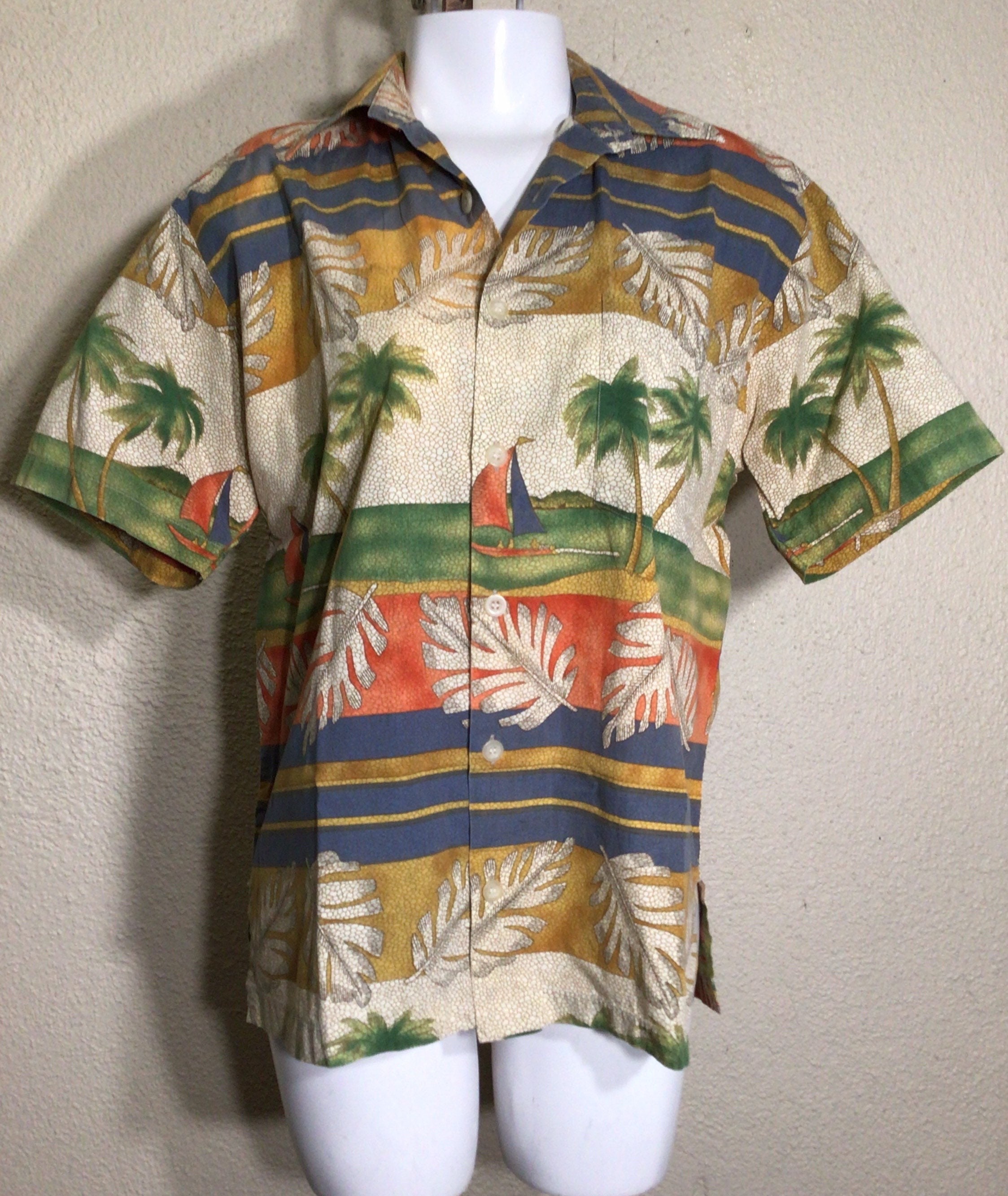 80s Miami Vice Mens Multicolor Floral 