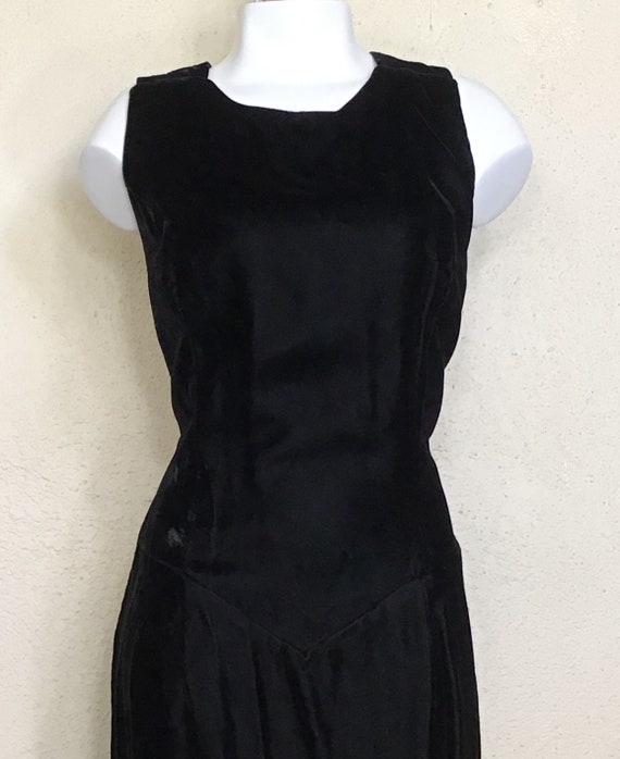 80s Jessica McClintock GunneSax Black Velvet Sleev