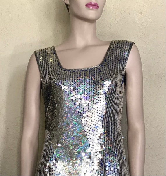 Vintage 80s Sequin Mini Dress: Jakelin Designs Silver Cocktail Party Dress  - Etsy