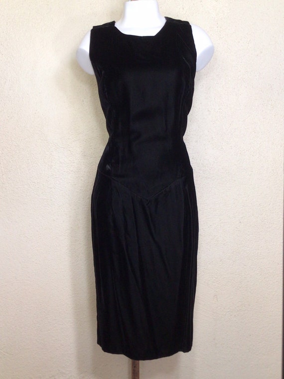 80s Jessica McClintock GunneSax Black Velvet Slee… - image 10