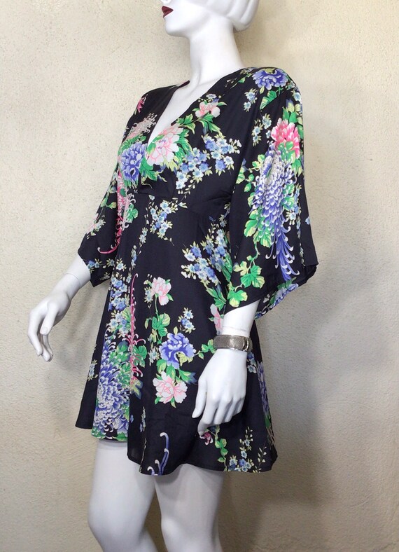 NWT Y2K Cotton Candy Navy Blue Pink Floral Quarte… - image 9