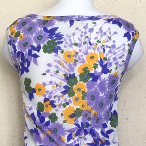 Vintage 70s Floral Tank Top - Montgomery Wards - Acrylic Sleeveless Top image 7