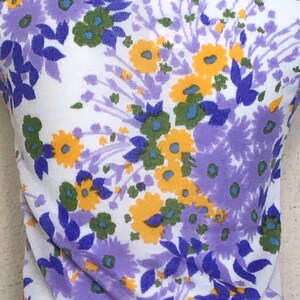 Vintage 70s Floral Tank Top - Montgomery Wards - Acrylic Sleeveless Top image 4