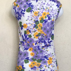 Vintage 70s Floral Tank Top - Montgomery Wards - Acrylic Sleeveless Top image 9