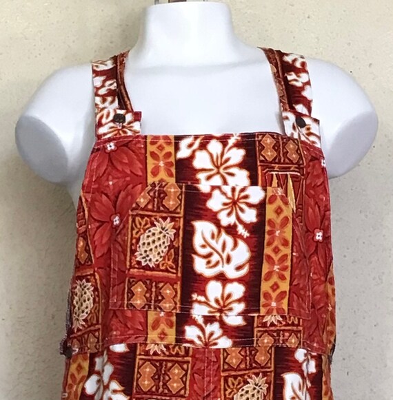 Vintage 80s Hawaiian Jumpsuit Romper: Aloha Tiki … - image 5