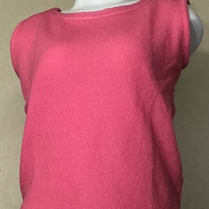 Vintage 60s / MOD Womens / Nylon Stretch / Pink Pullover / Made In Japan / Sleeveless Top / Casual Wear /Springtime Summer /Bohemian Hippie