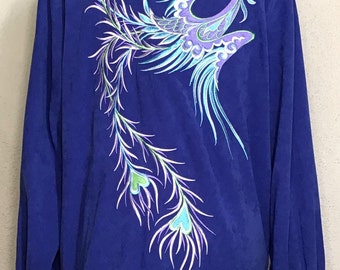 Vintage 90s Womens / Bob Mackie / Wearable Art / Royal Blue