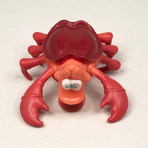 Vintage Disney / Little Mermaid / Sebastian Crab / PVC Toy / Disney Figure / Action Toy Figure / Cake Topper / Sebastian Toy /Miniature /TLC