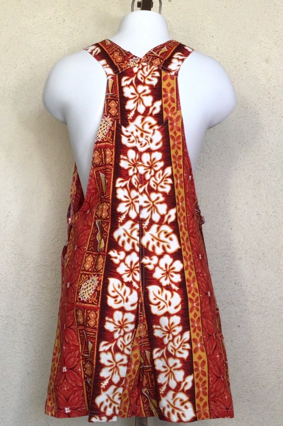 Vintage 80s Hawaiian Jumpsuit Romper: Aloha Tiki … - image 9