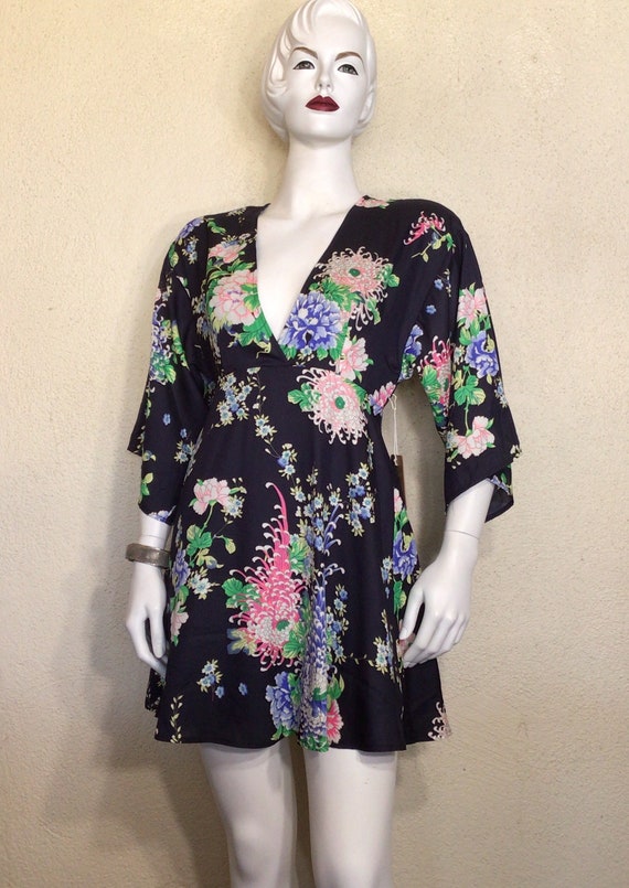 NWT Y2K Cotton Candy Navy Blue Pink Floral Quarte… - image 10