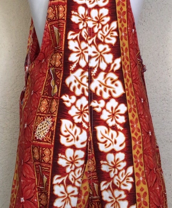 Vintage 80s Hawaiian Jumpsuit Romper: Aloha Tiki … - image 7