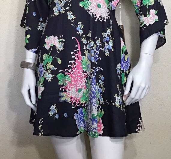 NWT Y2K Cotton Candy Navy Blue Pink Floral Quarte… - image 4