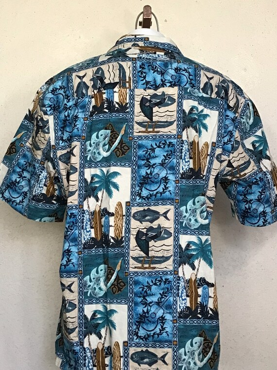 Surfer Camouflage Beach Style Hawaiian Shirt | Blue,Grey