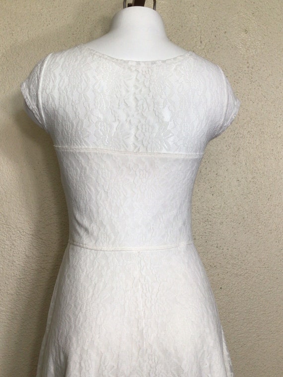 00s Hollister White Floral Lace Cap Sleeve Babydo… - image 6