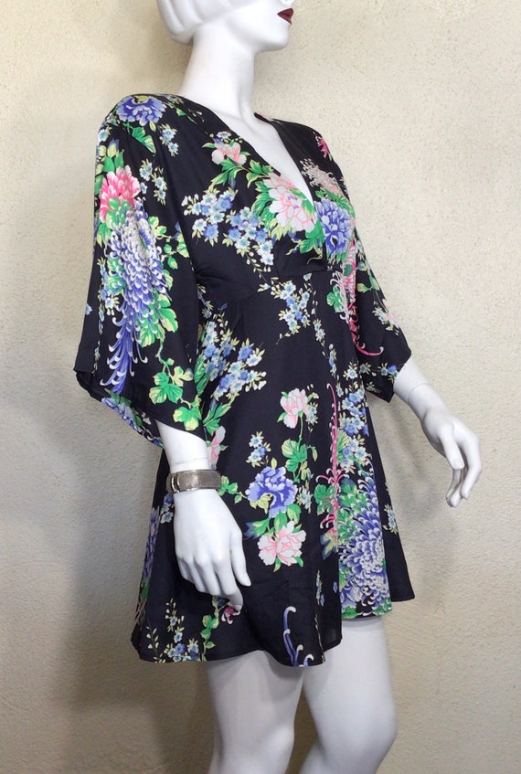 NWT Y2K Cotton Candy Navy Blue Pink Floral Quarte… - image 5