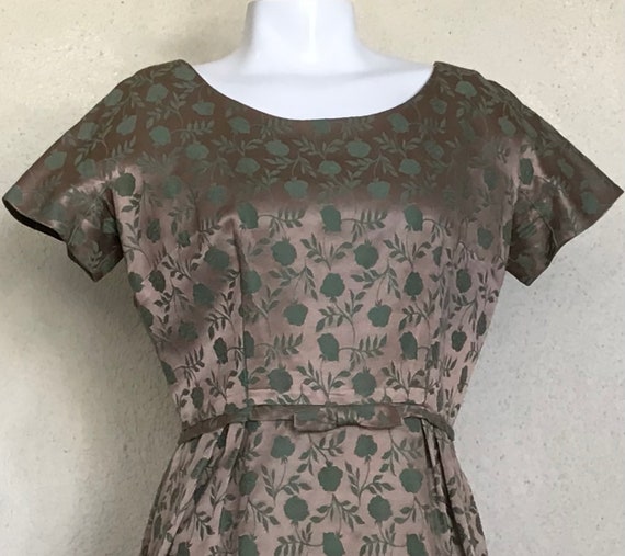 2 Pcs 50s Leslie Fay Original Green Mocha Latte F… - image 6