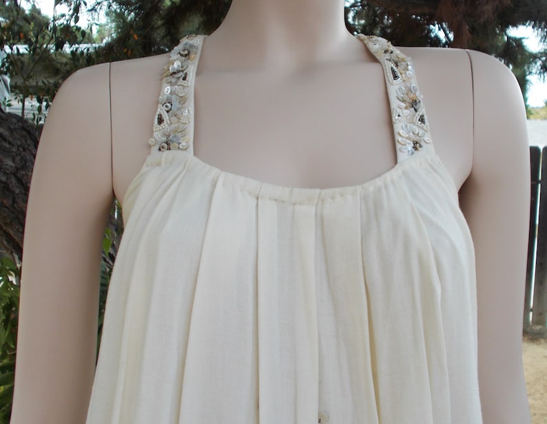 Vintage Allsaints Spitalfields Jacks Place London Hand Embellished Mother Of Pearl Seed Bead Mini Dress