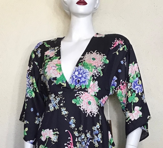 NWT Y2K Cotton Candy Navy Blue Pink Floral Quarte… - image 3