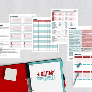 PCS Binder Printable, Military Move Planning Kit, PCS Binder and Checklist, Moving Binder Organizer, Military Family Planner Organizer image 4