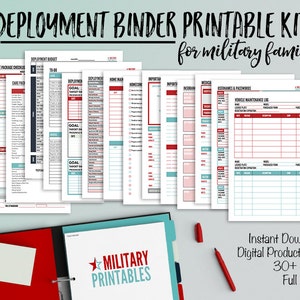 Inzet Checklist voor Militaire Echtgenoten en Gezinnen, Militaire Inzet Binder, Militaire Printables, Deployment Countdown, Homecoming