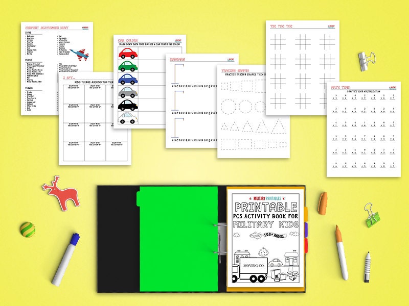 PCS Binder Printable Kids, Printable Coloring Pages Kids, Quiet Book ...