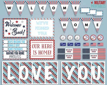 Military Homecoming Printable, Welcome Home Military, Deployment Homecoming Sign,  Welcome Home Banner Printable, Military Deployment Sign