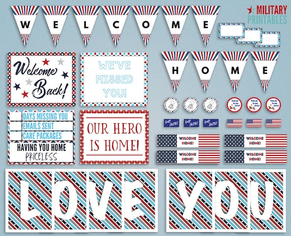 military homecoming printable welcome home military deployment homecoming sign welcome home banner printable military deployment sign printable welcome home banner