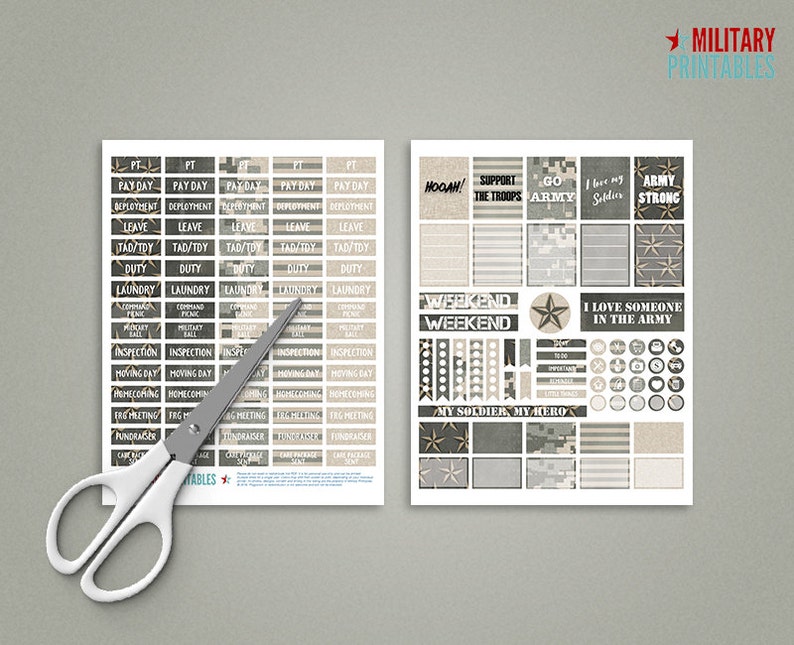 Army Stickers Printable, Military Stickers, Countdown Stickers ...