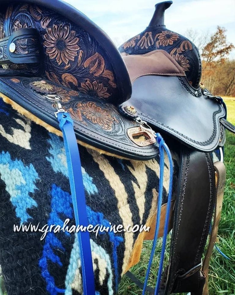 Blue Latigo Strings Saddle Strings Leather Ties 1/2 Etsy