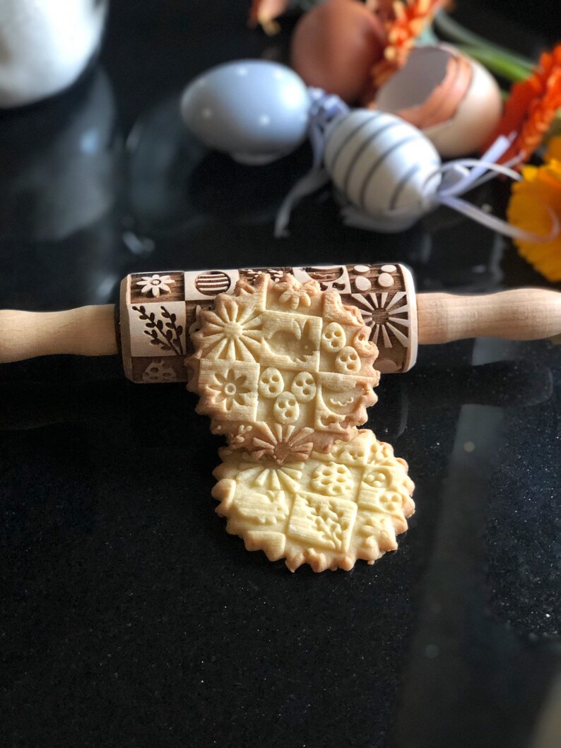 EASTER SQUARES SMALL Rolling Pin Embossing Rolling Pin Etsy