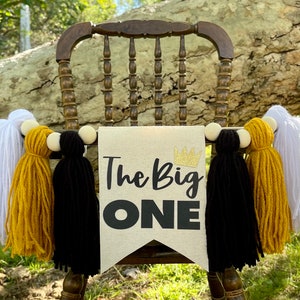 The Notorious One Highchair Banner, The Big One High Chair Banner, First Birthday Banner, Tassel Banner
