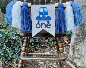 Little Blue Truck Highchair Banner, Blue Truck High Chair Banner, The Little Blue Truck Banner