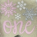 Silver Snowflake Pink High Chair Banner For Girl - Winter Onederland High Chair Banner, Winter 1st Birthday Decoration, Photo Props, Best Choice For 1st Birthday Party Decoration