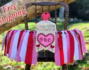 Sweetheart Highchair Banner, Valentine's Day Highchair Banner, First Birthday Highchair Banner, 1st Birthday