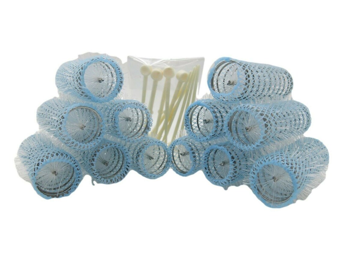 22mm Wire Brush Rollers Hair Curlers With Pins Vintage Etsy
