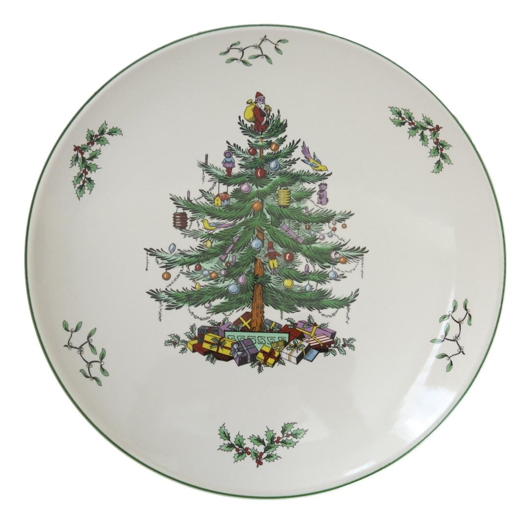 Spode Christmas Tree Cake Plate Cheese Board Server Vintage Etsy UK