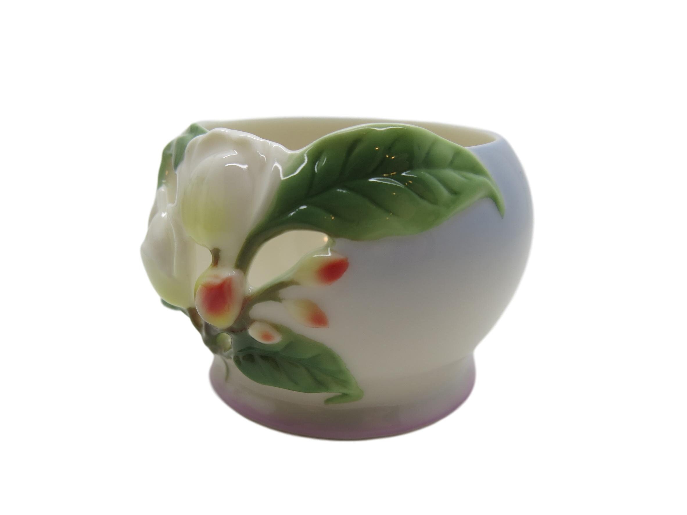 Franz Porcelain Magnolia Tea Light Candle Holder FZ00514 Fine Etsy