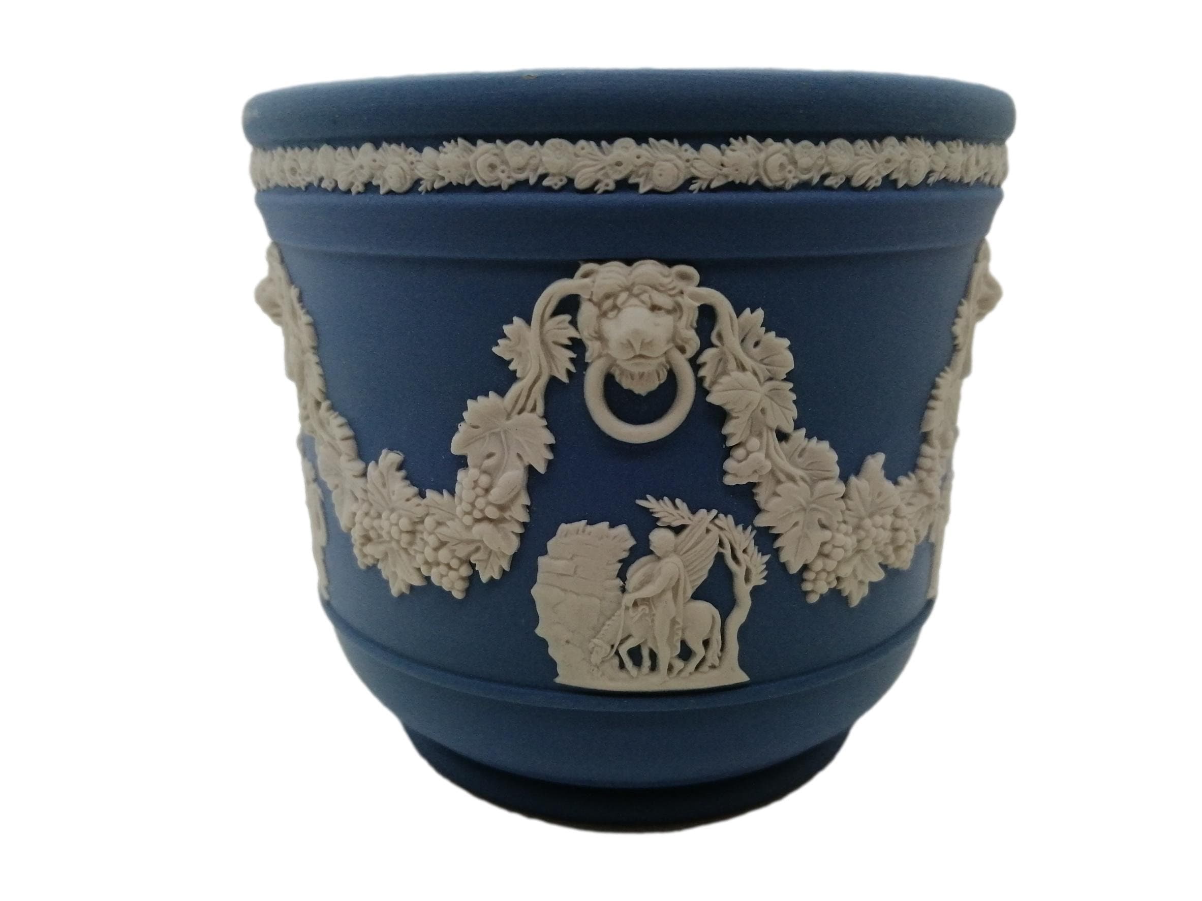 Wedgwood Jasper Jardinere Planter Pot Blue Jasperware Etsy